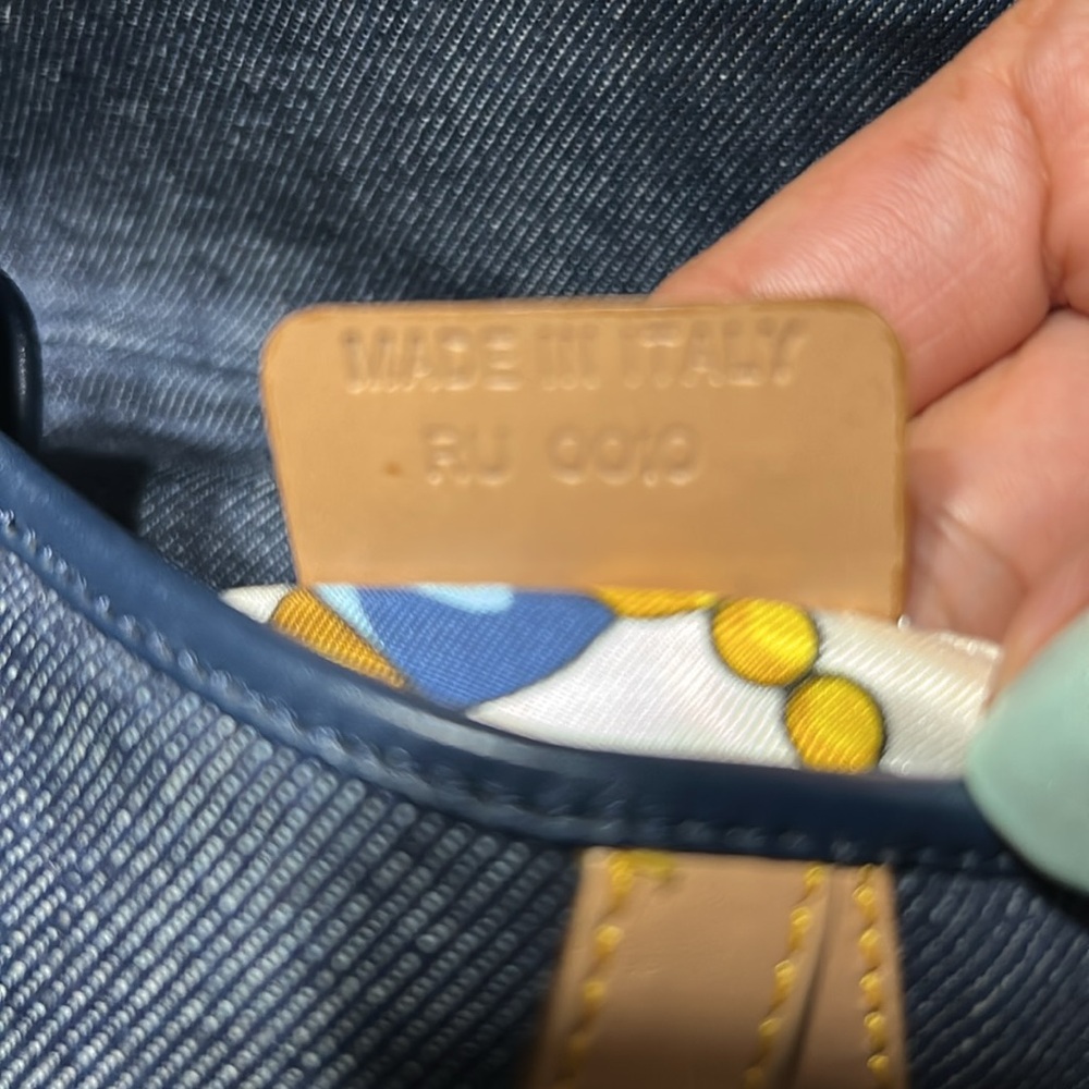 Christian Dior Denim Saddle Bag EUC with Gold Tan Accents - Picture 7 of 7